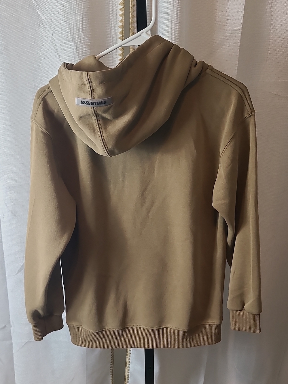 Fear of God Essentials Hoodie White Logo Pullover Mens Small Oversized Raglan - Picture 5 of 5